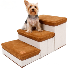 Foldable Storage Pet Dog Stairs Steps on The Bed Sofa Soft Surface Non-slip Puppy Climbing Ladder